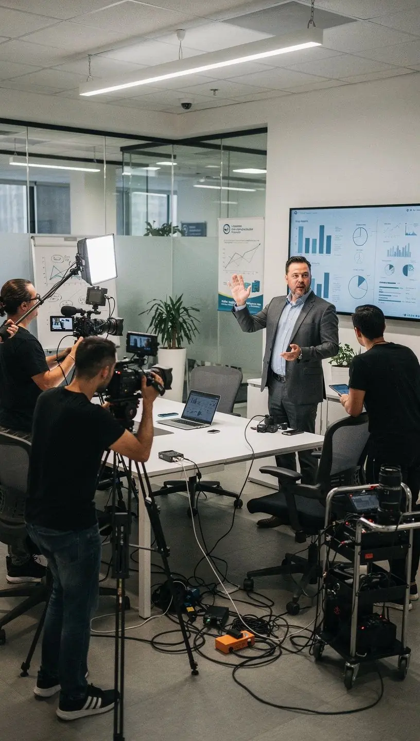 PostprodukДЌnГ­ specialistГ© upravujГ­ zГЎbД›ry ve stЕ™iЕѕnД›.